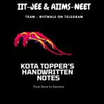 Kota Handwritten Notes - Telegram Channel